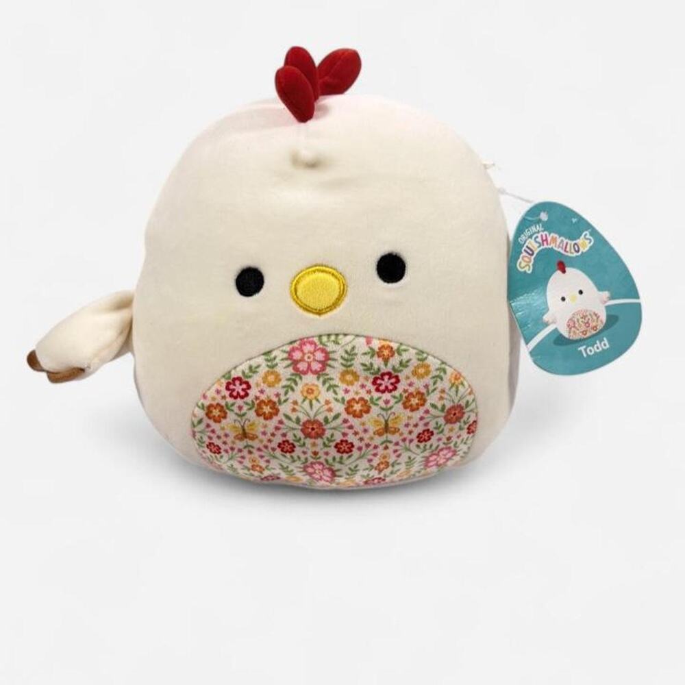 NWT Squishmallows Todd the Rooster, 8” in Cream